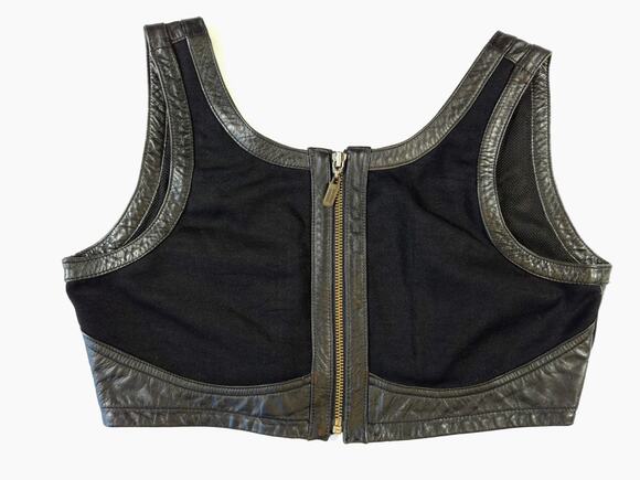 Harley-Davidson Tops - Vintage Harley Davidson Leather & Spandex Victoria Bra Top 42/14
